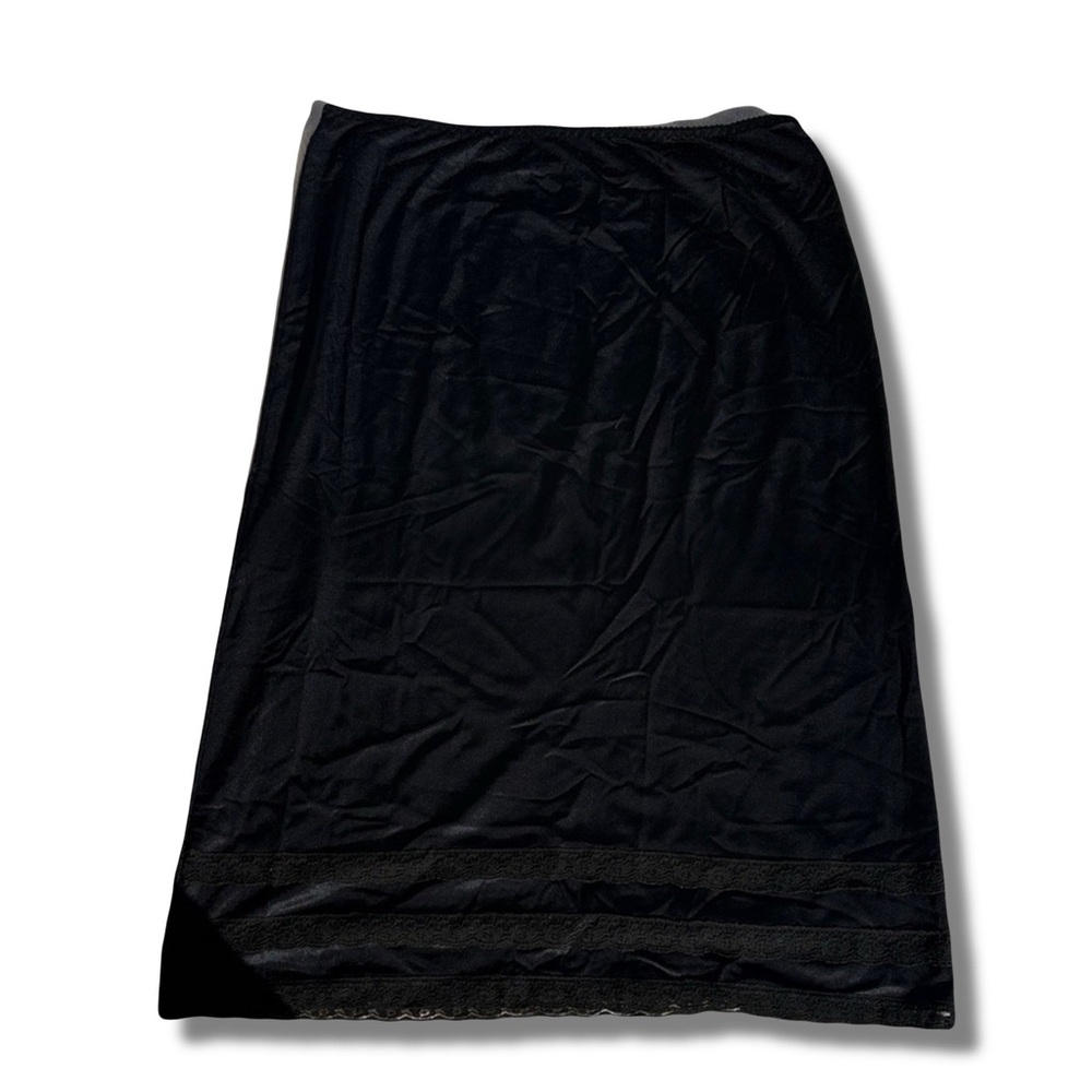 Pink lady LaceVintage Black Slip Skirt – Size Large | Y2K Minimalist |